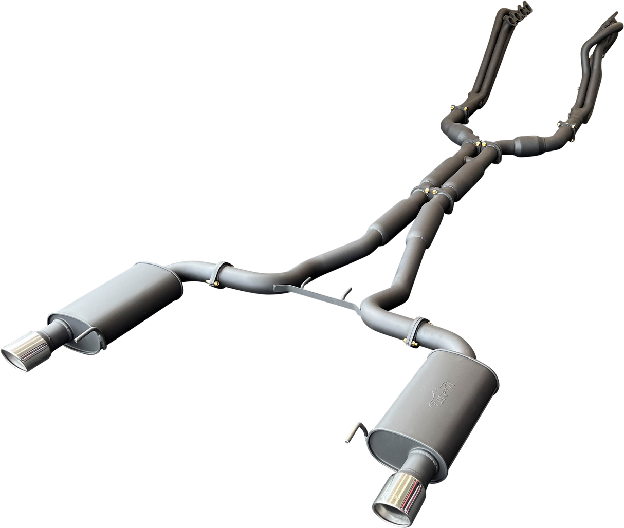 Manta | Twin 3″ Full Exhaust System with 1 7/8″ Headers Hotdog Muffler Twin Tips | Ford Mustang FM S550 5.0L V8 Coupe 2015–2017