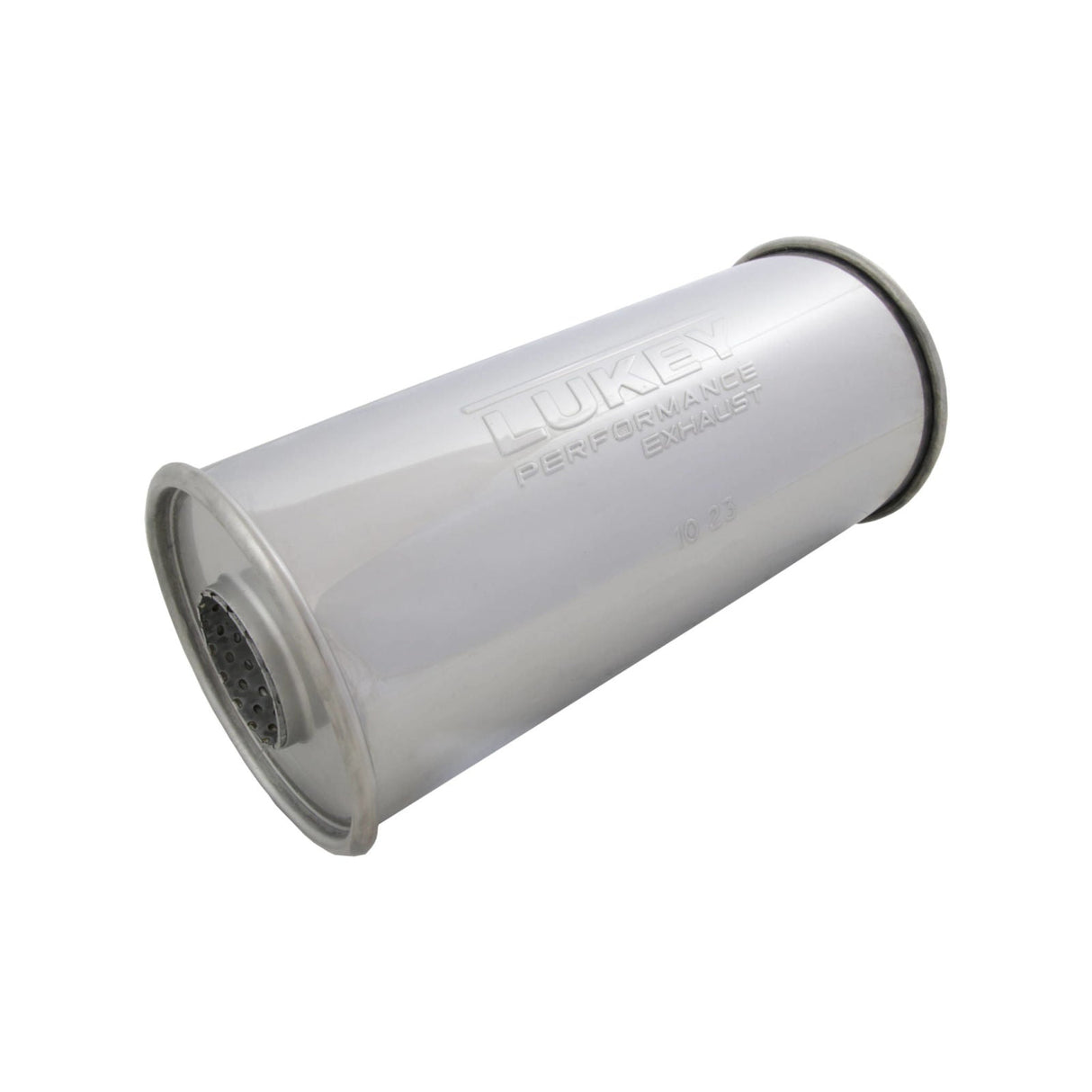 Lukey - 2" Megaflow Resonator Centre/Center 12"x5" Round 430 Stainless Steel