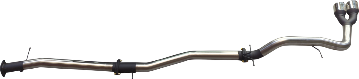 Manta - Ford Ranger Ute Next Gen T6.2 4cyl 2.0 Bi-Turbo (2022-2024) - DPF Back - 3" Single Stainless Exhaust with Twin Tip Side Exit - without Centre Muffler