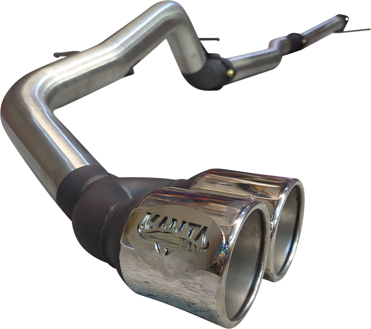 Manta - Ford Ranger Ute Next Gen T6.2 4cyl 2.0 Bi-Turbo (2022-2024) - DPF Back - 3" Single Stainless Exhaust with Twin Tip Side Exit - without Centre Muffler