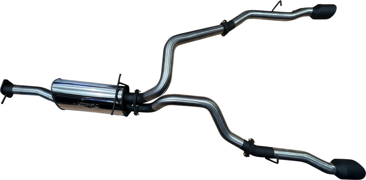 Manta | 3″ Single into Twin Cat Back Exhaust with 5″ Black Tips | RAM 1500 DT 5.7L V8 Ute 2020–2025