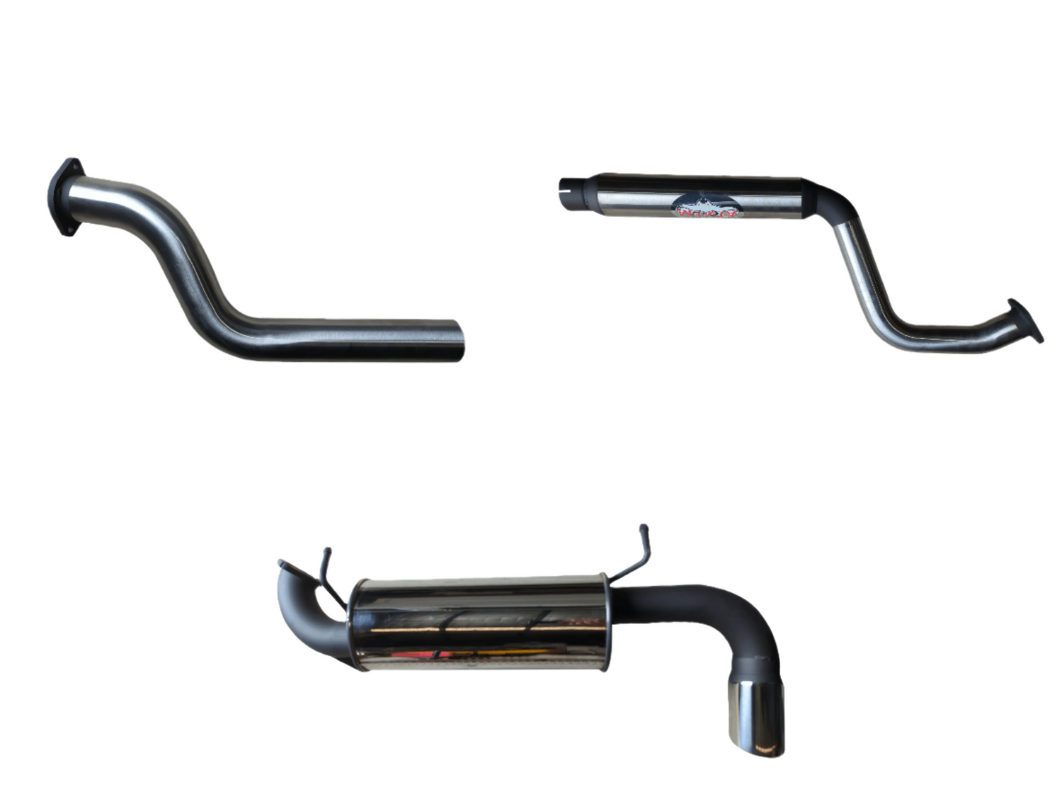 Manta | 2.5″ Cat Back Exhaust System with Centre Hotdog & Rear Muffler | Suzuki Jimny GJ 1.5L SWB 3 Door 2018–2025