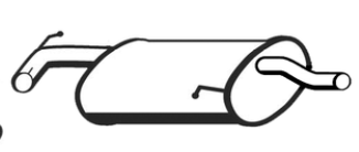 Standard Replacement - Daewoo Nubira Sedan & Wagon 2.0lt Rear Muffler (7/97-ON) (BM4754) (Berklee)