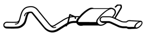 Standard Replacement - Ford Falcon EF EL AU 4.0lt Sedan Tail Pipe (9/94-8/02) (BT4480) (Berklee)