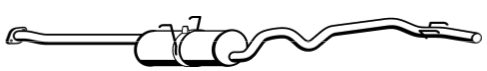 Standard Replacement - Toyota Hiace RZH125 2.4LT 2WD SLWB BUS Muffler (8/89-8/98) (BM4435) (Berklee)