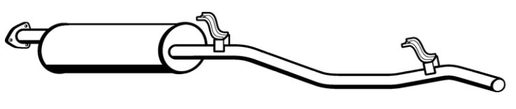 Standard Replacement - Toyota Landcruiser HJ75-FJ75 DIESEL - PETROL Muffler (BM4058) (Berklee)