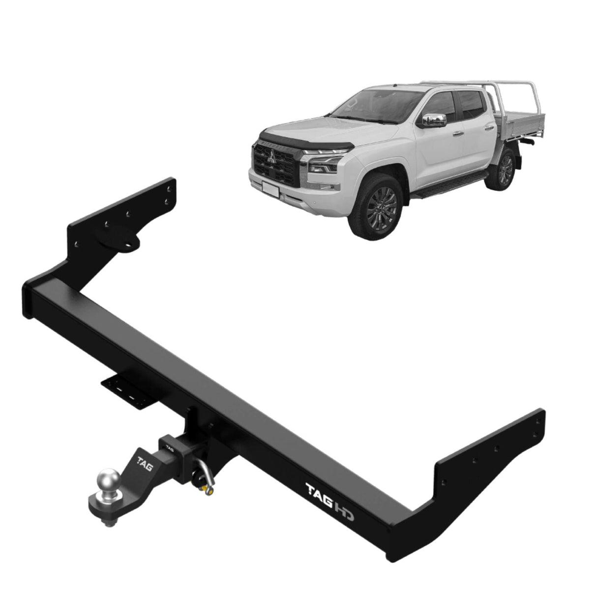 TAG | Heavy Duty Towbar & Direct Fit Wiring Kit | Mitsubishi Triton MV 2024–On (No Step) | T4C789-K201