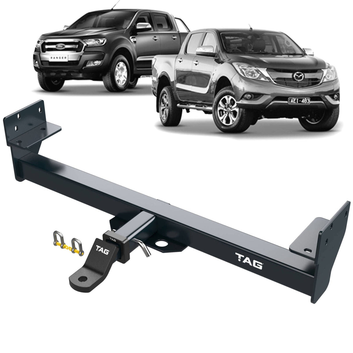 TAG | Heavy Duty Towbar & Direct Fit Wiring Kit | Ford Ranger / Mazda BT-50 RWD Lowrider Tub Models 09/2011–05/2022 | T4F588-K201