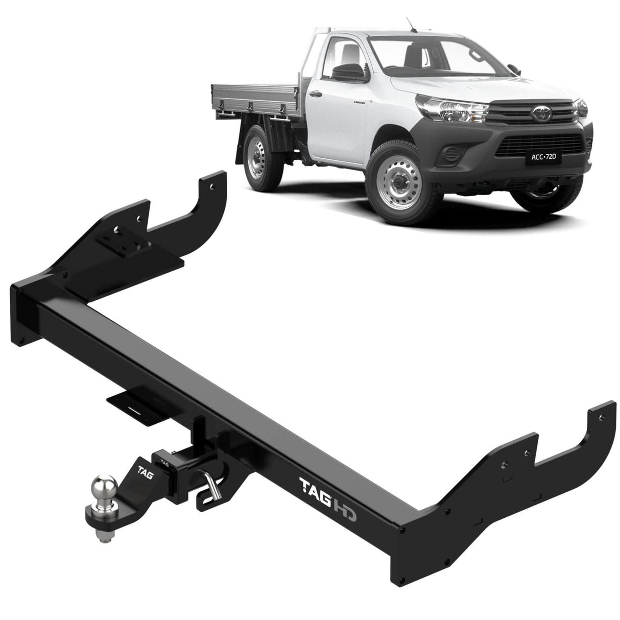 TAG | Extended Towbar & Direct Fit Wiring Kit | Toyota Hilux Extended Tray 2005–2008 | T7T703-K201