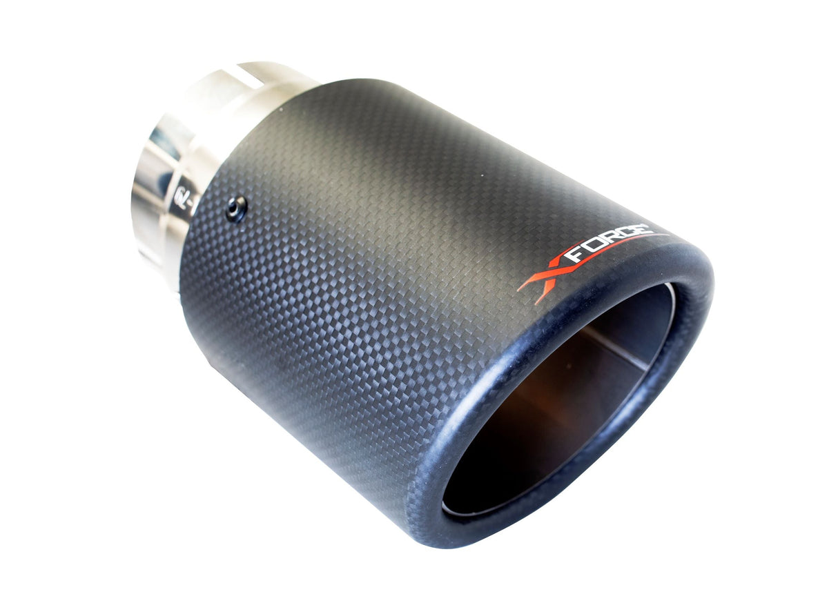 Xforce | 4" Carbon Fiber & Stainless Steel Exhaust Tip Kit | Toyota Yaris GR 2020–2026 | ES-TY21-CFTIPS