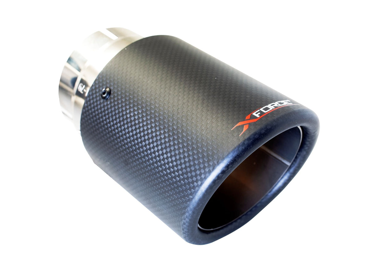 XForce | Carbon Fiber Exhaust Tip | 2.5" Inlet | 4.5" Angle-Cut Outlet | TC-AW45-63
