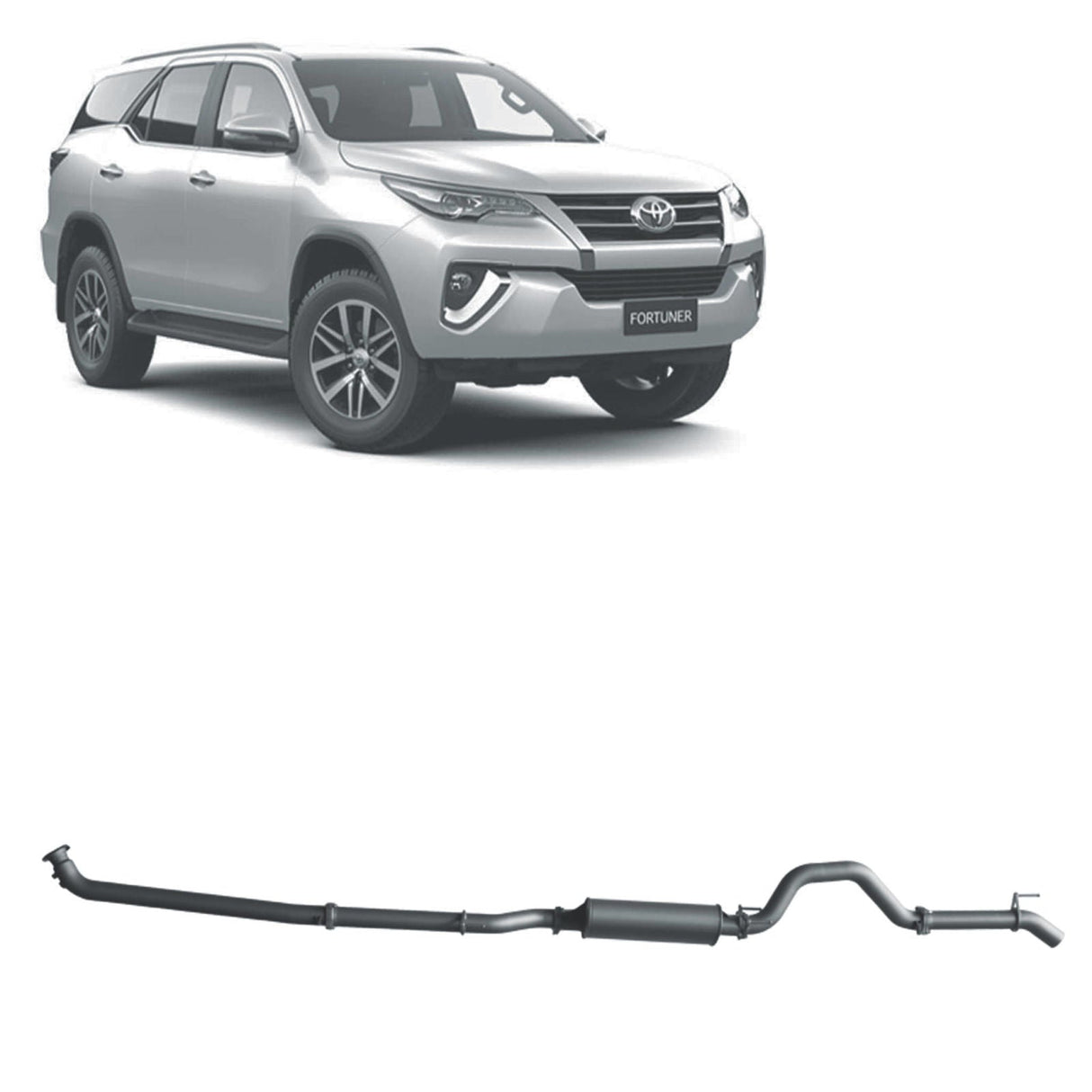 Redback Extreme Duty - Toyota Fortuner (2015 - On) 2.8L Performance Exhaust System