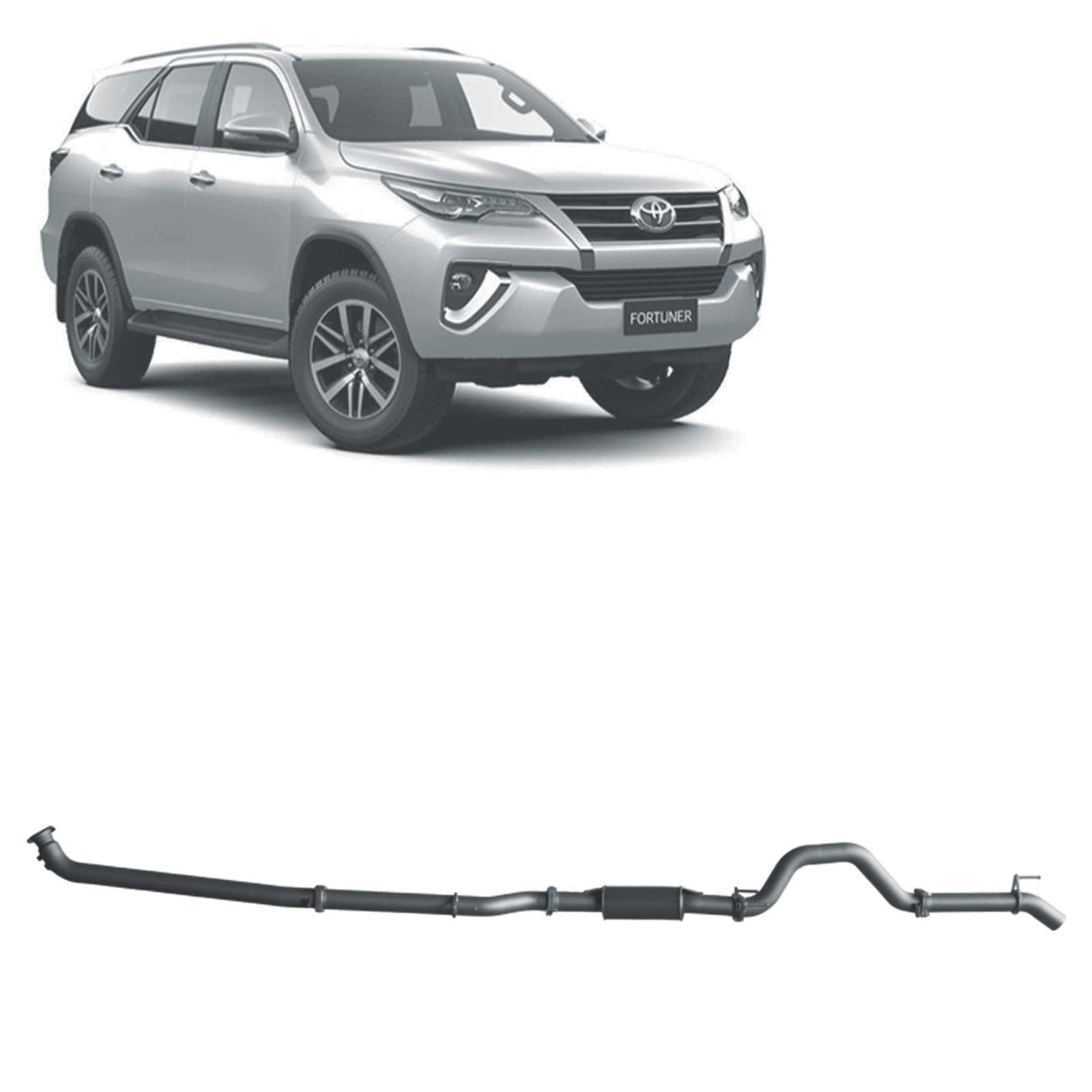 Redback Extreme Duty - Toyota Fortuner (2015 - On) 2.8L Performance Exhaust System