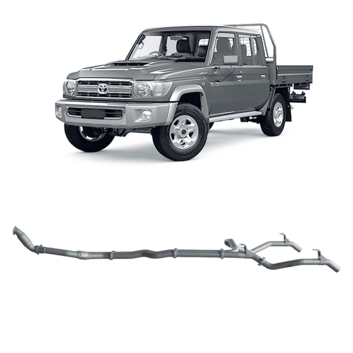 Redback Extreme Duty - Toyota Landcruiser 79 Series (2012 - 2016) Double Cab Twin Exhaust