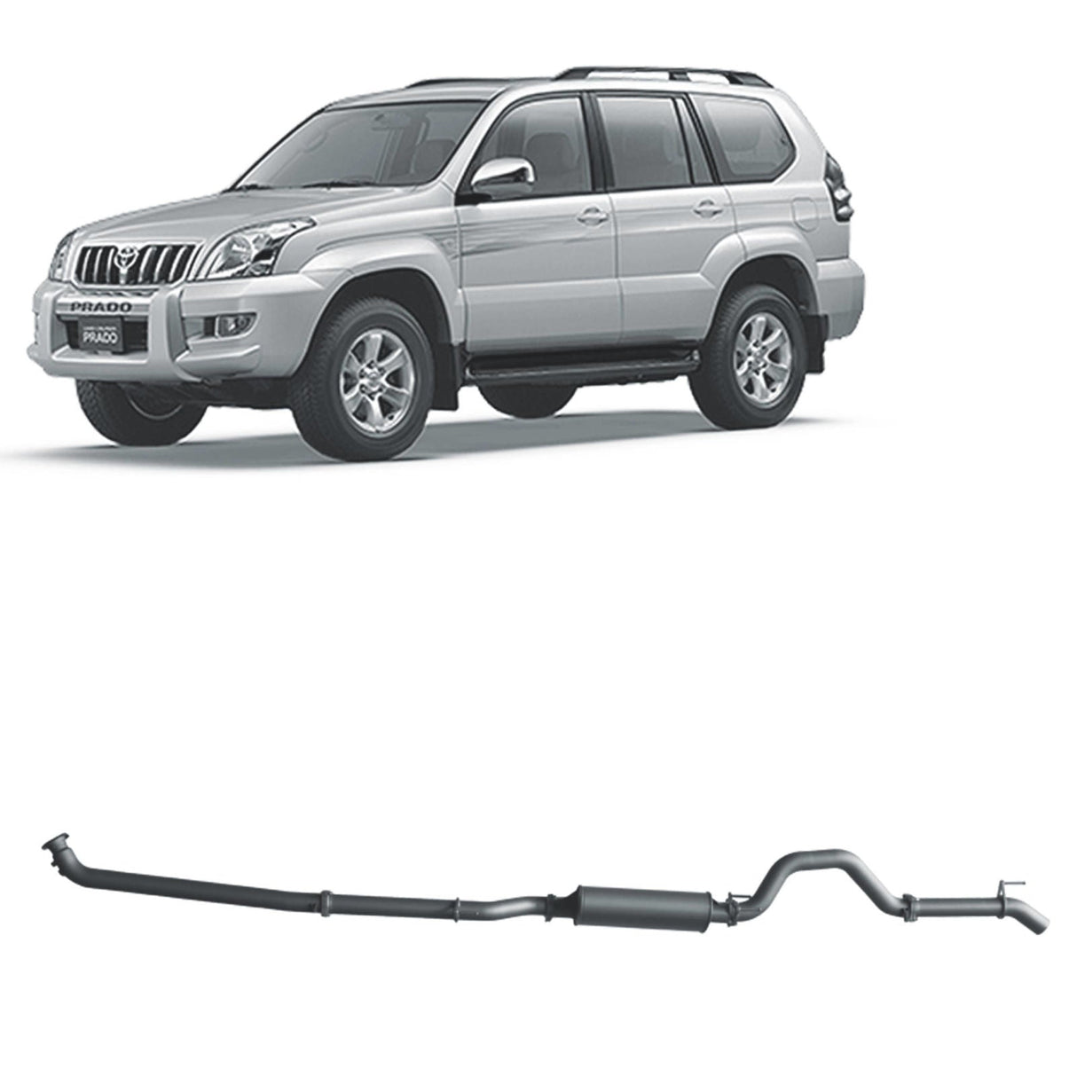 Redback Extreme Duty - Toyota Prado 120 Series 1KZ-TE (2002 - 2006) Performance Exhaust