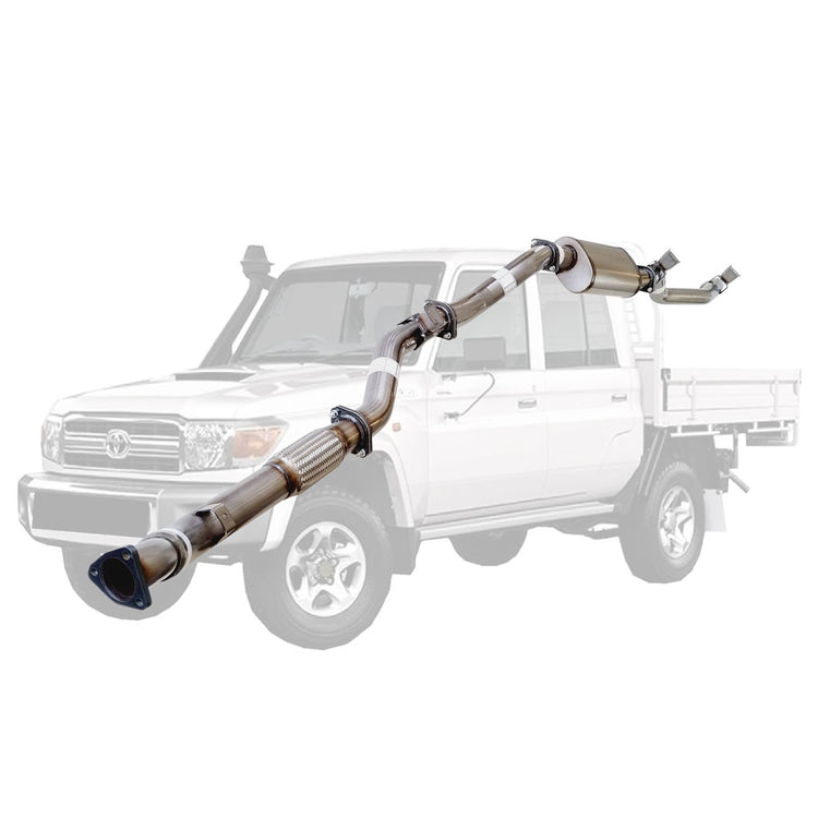 ESA | 3" Turbo Back Exhaust | Toyota Landcruiser 79 Series VDJ79R V8 D Cab Ute 2007 - 10/2016 | TY214-PO