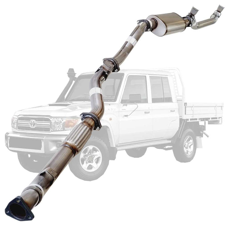 ESA | 3" Turbo Back Exhaust | Toyota Landcruiser 79 Series VDJ79R V8 D Cab Ute 2007 - 10/2016 | TY214-PO