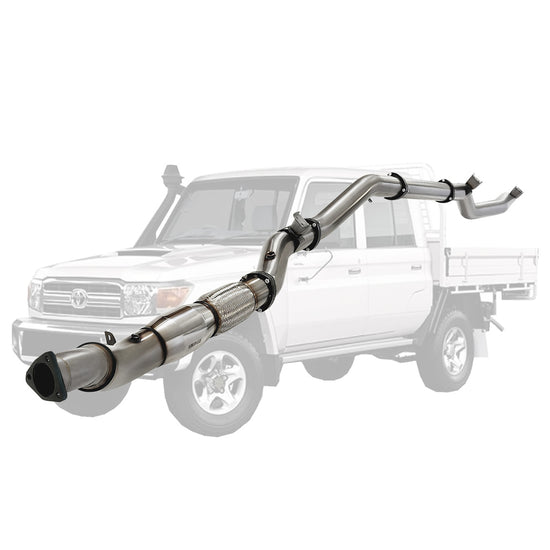 ESA | 4" Stainless Turbo Back DPF Model Exhaust | Toyota Landcruiser 79 Series VDJ79 Ute 4.5L V8 2016 - On | TY219-MCSS