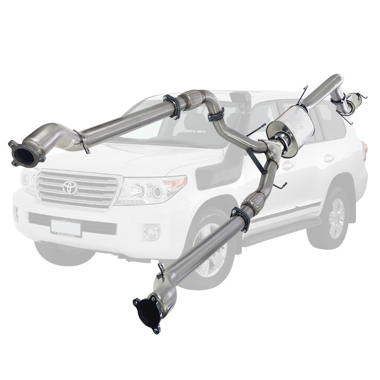 ESA | Twin 3" to 4" Turbo Back Exhaust | Toyota Landcruiser 200 Series V8 Wagon 2007 - 10/2015 | TY432