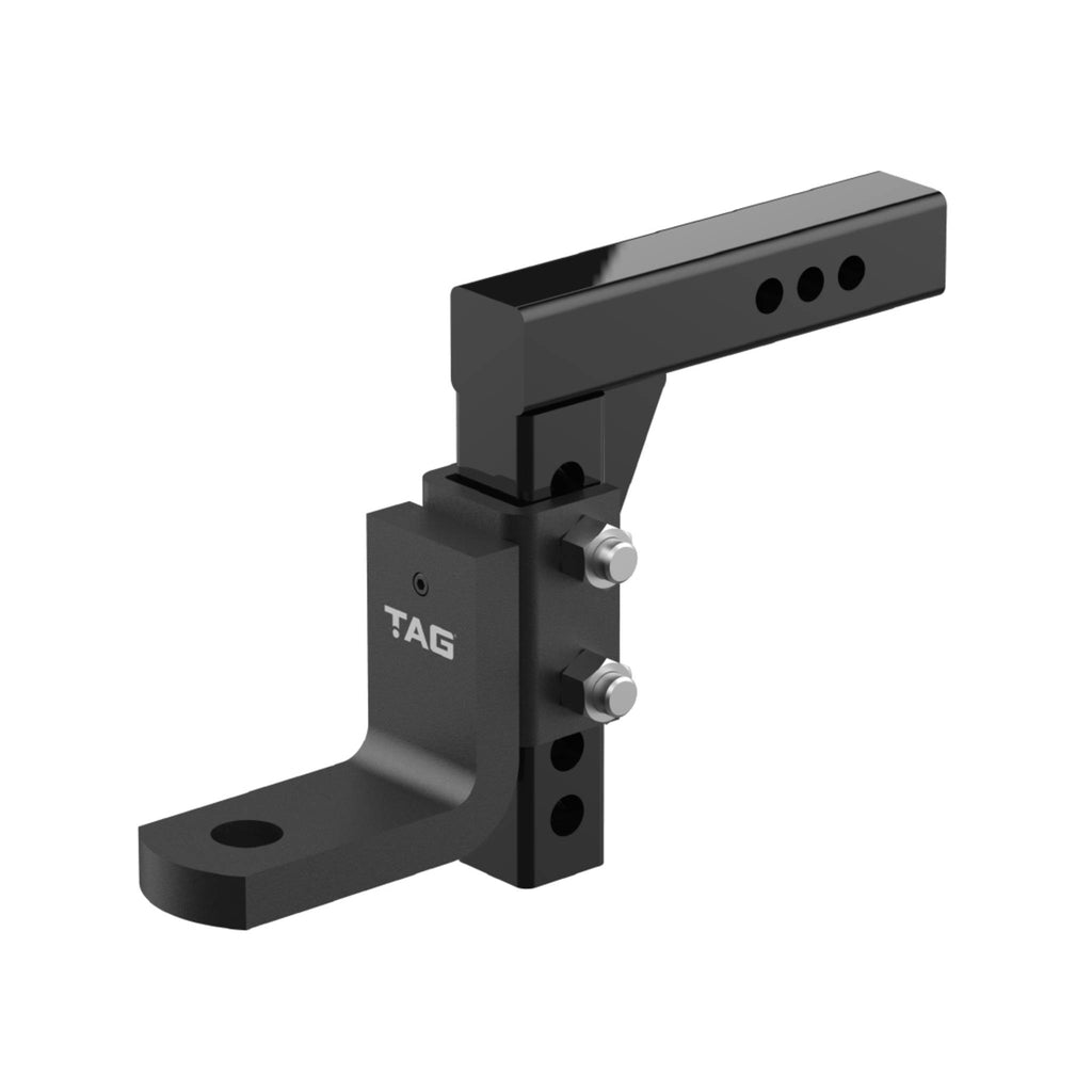 TAG | Adjustable Heavy Duty Tow Ball Mount 90° Face | Universal 50mm Square Hitch 260mm Drop | UNTTBM050