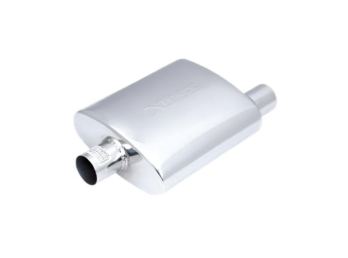 XForce | 2" Offset-Centre Performance Muffler | 4"x10"x14" 304 Stainless Steel | VX05-1451