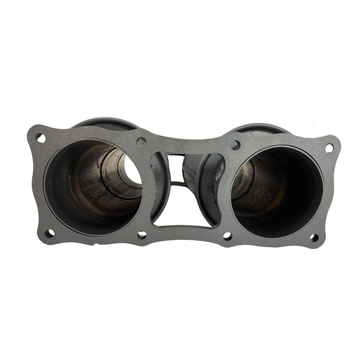 REDBACK | Extreme Duty Twin 4" Megaflow Resonator Muffler 6" Round 304 Stainless | XR00671-40