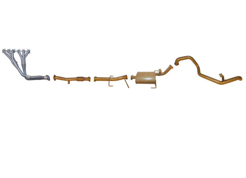 King Brown - Nissan Patrol GQ 4.2L N/A 1987 to 1997 (Long Wheel Base Petrol non EFI and Diesel) - Single 2 1/2" with Headers Kit.