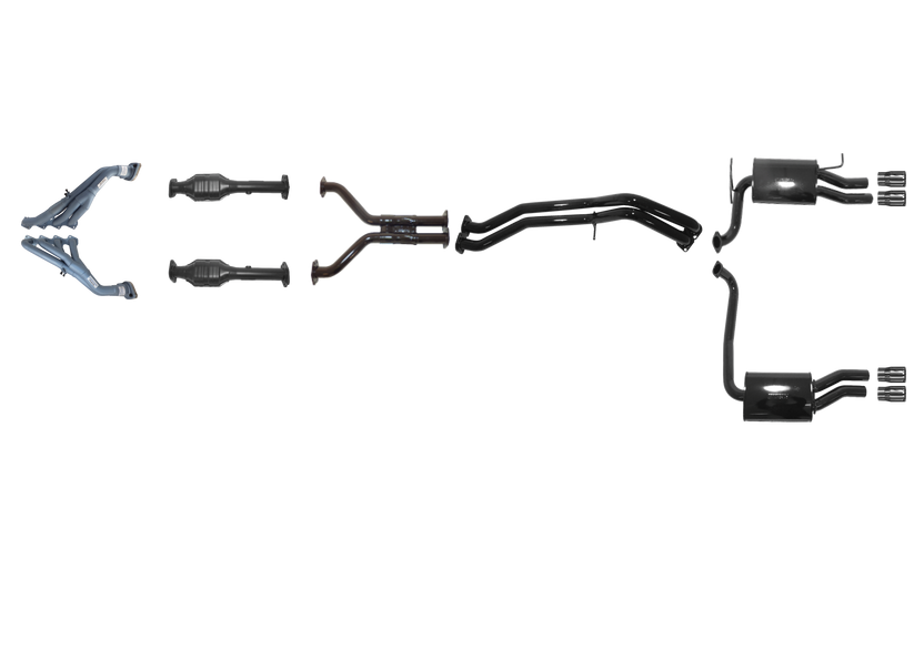 Pacemaker - Ford Falcon GT BF 5.4L Boss Tri-Y Headers And Full System - No Centre Muffler - Duel Outlet
