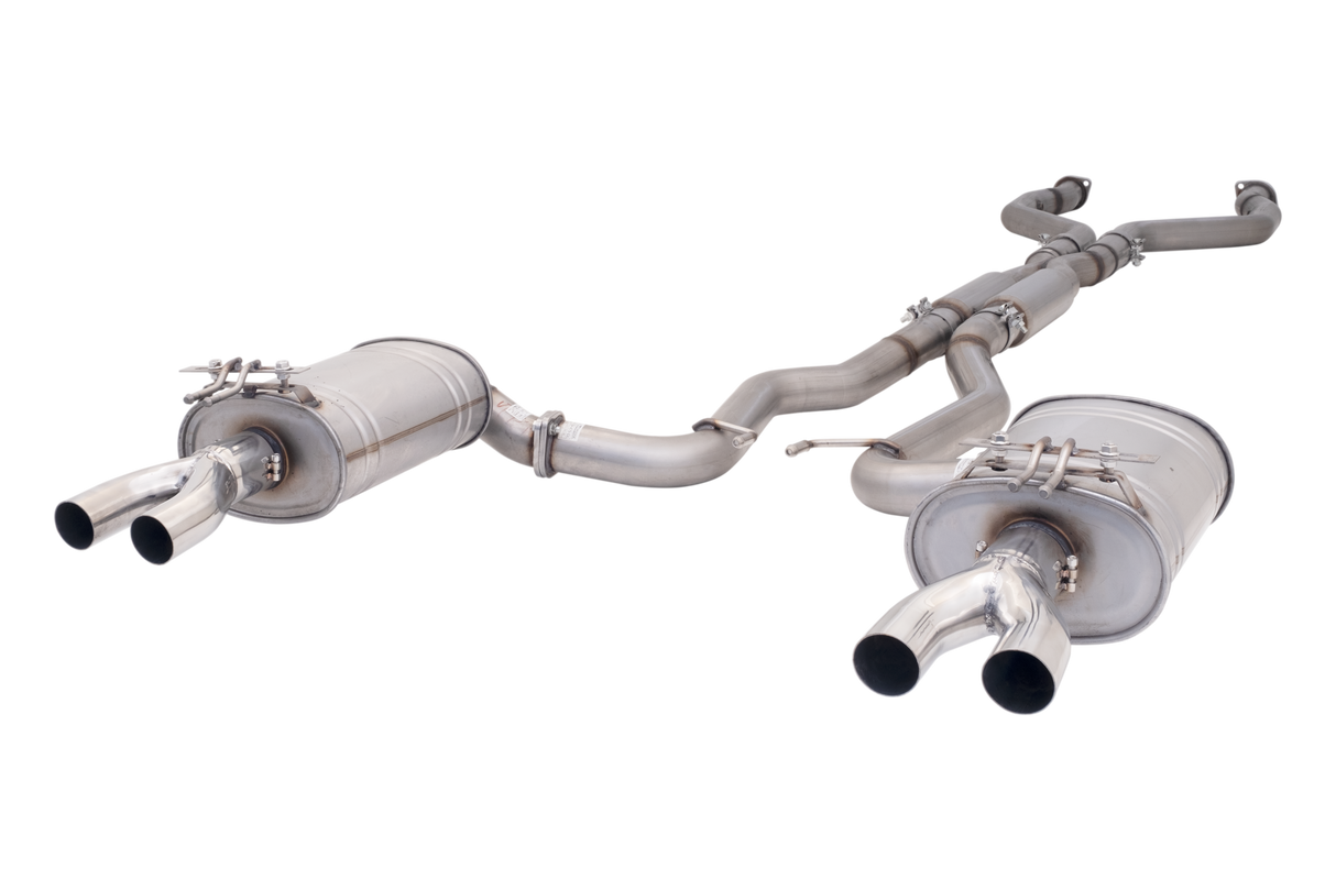 XForce | Twin 3" Cat Back Exhaust | HSV VE-VF Clubsport GTS Senator | Raw 409 Stainless | E4-VF73GTS-CBS