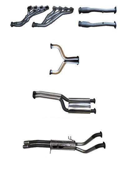 Manta | Twin 2.5″ Full Exhaust System with Extractors, Muffler/Muffler | Ford Falcon FG XR8 5.4L V8 Ute 2008–2010, FPV GS/Pursuit 5.4L/5.0L V8 Ute 2008–2014