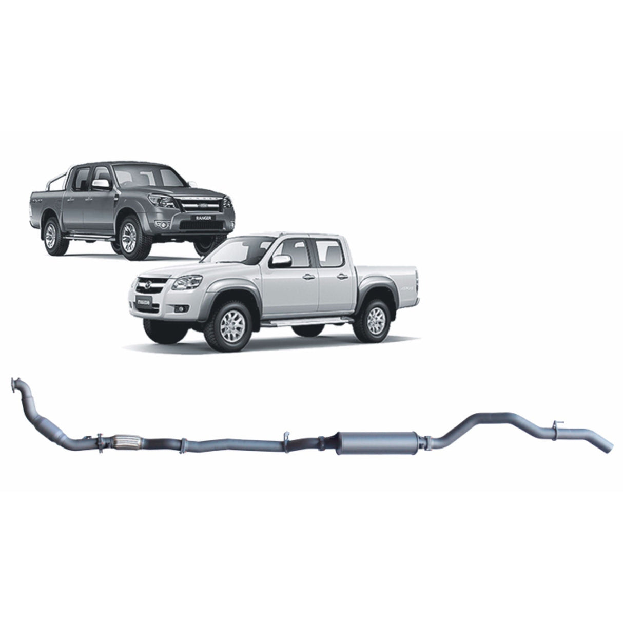 Redback Extreme Duty - Ford Ranger PJ/PK / Mazda BT-50 B2500/B4000 (2006 - 2011) Performance Exhaust System