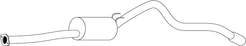 Standard Replacement - Toyota Hilux Muffler YN56, YN56R, YN58, RN85 & YN85 (08/1983 - 12/1997)