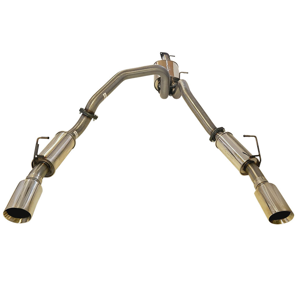 ESA | Stainless Steel Twin 3" Catback Exhaust 5" Polished Chrome Tips | RAM 1500 DT Limited Laramie | ST605-615CT-SS