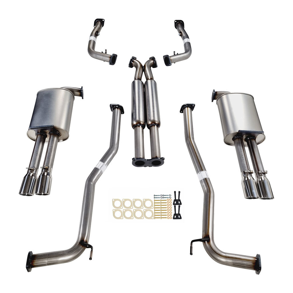 ESA | Twin 2.5" Stainless Catback Exhaust Angle Tips | Holden Commodore VE VF Ute | ST181-194HDXA-XPS