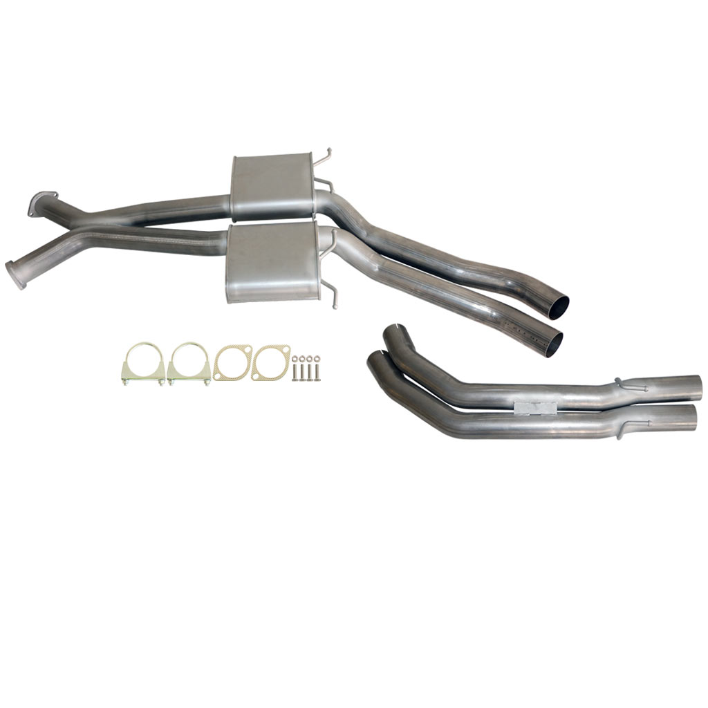 ESA | Twin 3" Catback Exhaust Front Mufflers Rear Tailpipes | Holden Commodore VT VX VY VZ V8 Sedan | ST130-131TP-3