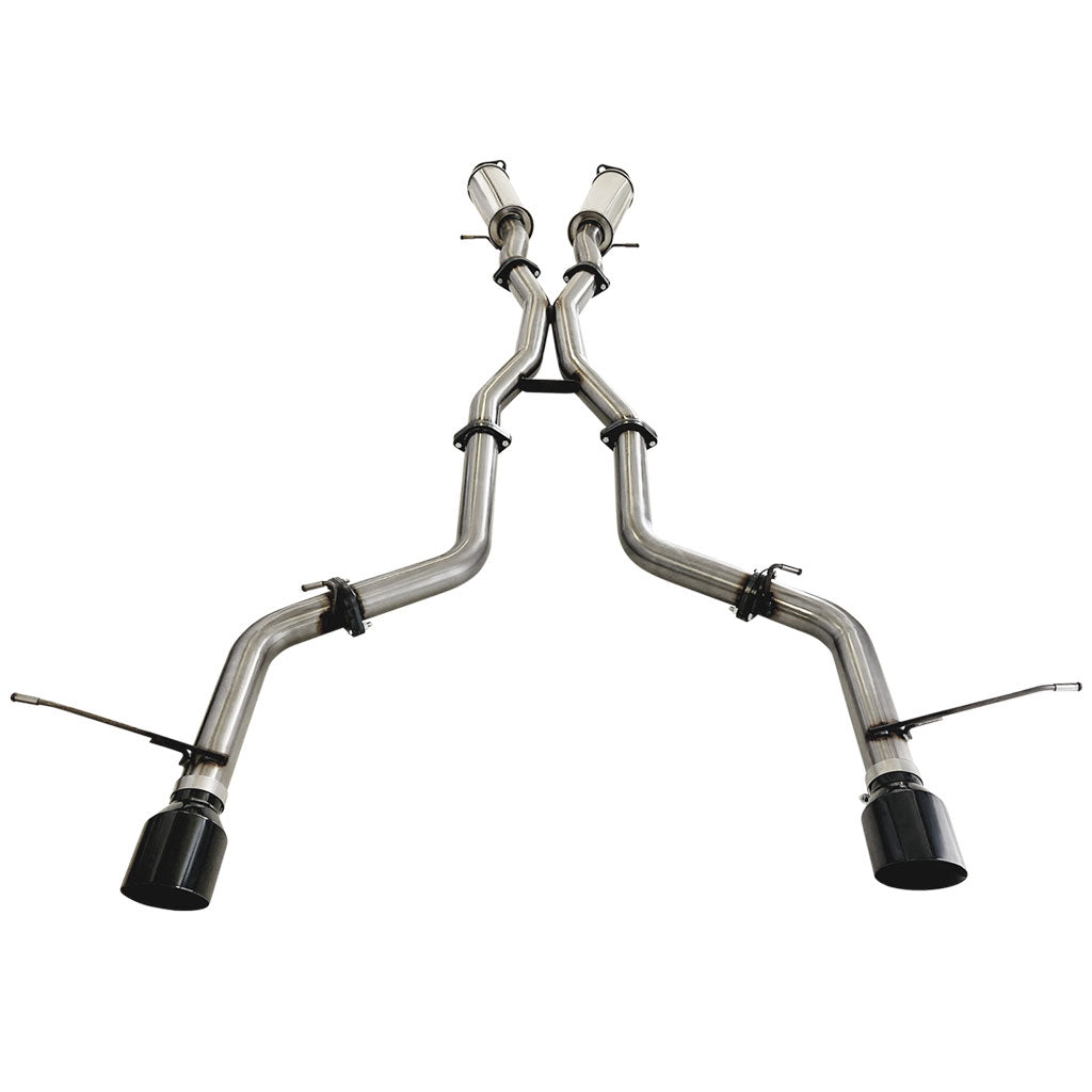 ESA | Stainless Steel Twin 3" Pipe Only Catback Exhaust 4" Black Chrome Tips | Jeep Grand Cherokee SRT 6.4L | ST401-404PO-BCT-SS