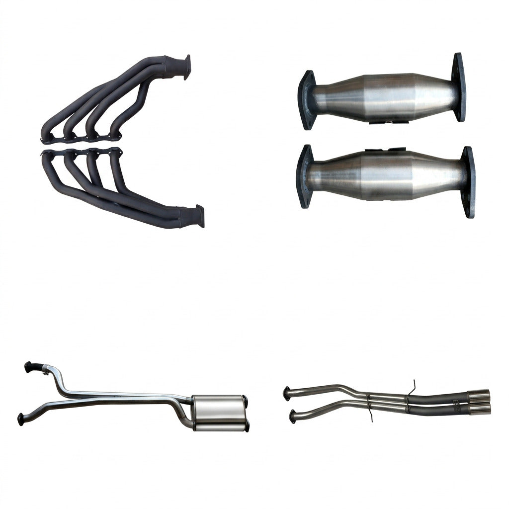 Manta 2.5in Dual Stainless Full Exhaust Extractor High-Flow Cat Loud Muffler Tailpipe – Ford Falcon AU 5.0L V8 Ute XR8 (1998-2002) | SSMKFD0081