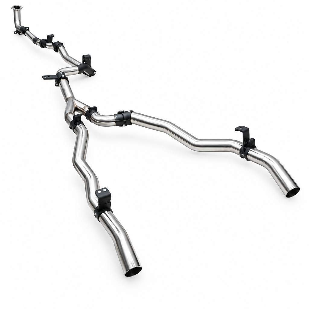 Manta 3in Dual Turbo Back Exhaust Toyota Landcruiser GDJ79 Ute 2 8L - SSMKTY0411