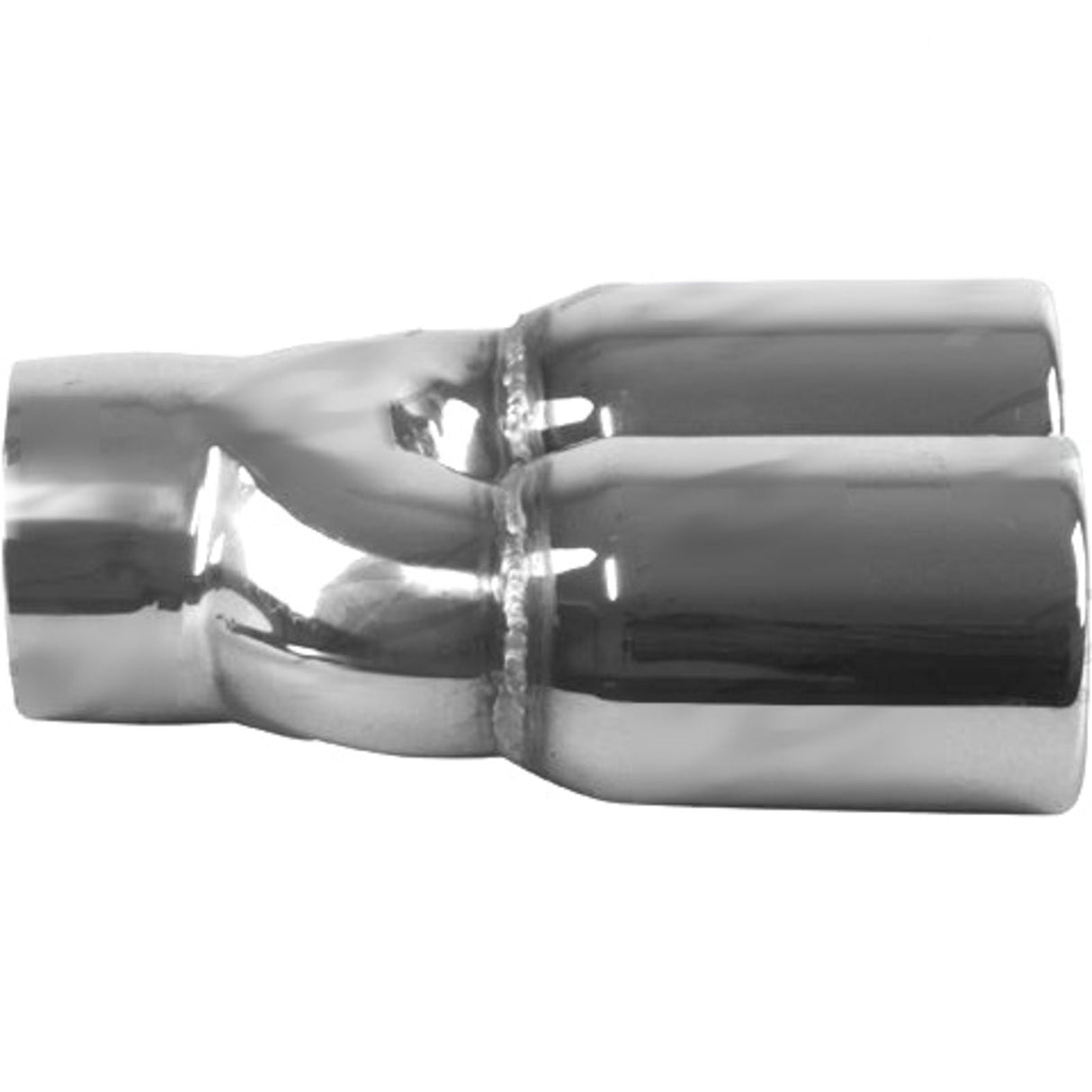 XForce | Twin 3" Round Rolled-In Y-Piece Exhaust Tip | 3.5" Inlet | 304 Stainless Steel | TY15-89