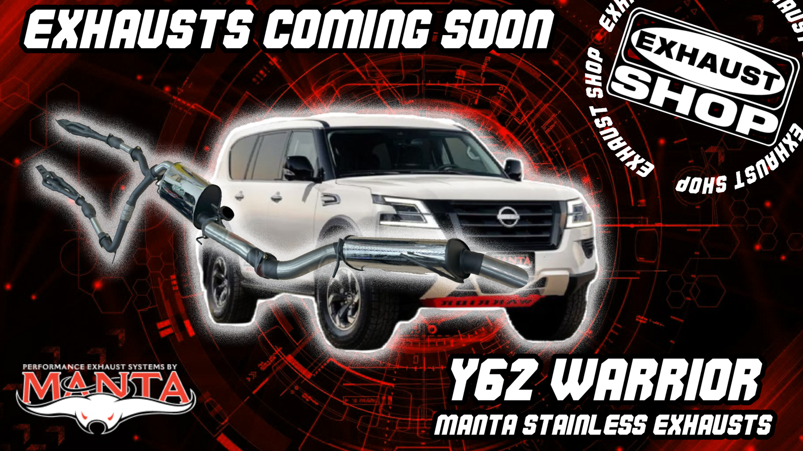 (NEW) Manta 3" Exhaust Range for Nissan Patrol Y62 Warrior- Coming Soon