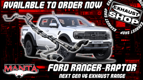 Manta - Ford Ranger/Raptor Next-Gen Ranger Raptor V6 Performance Exhaust Range - Available Now