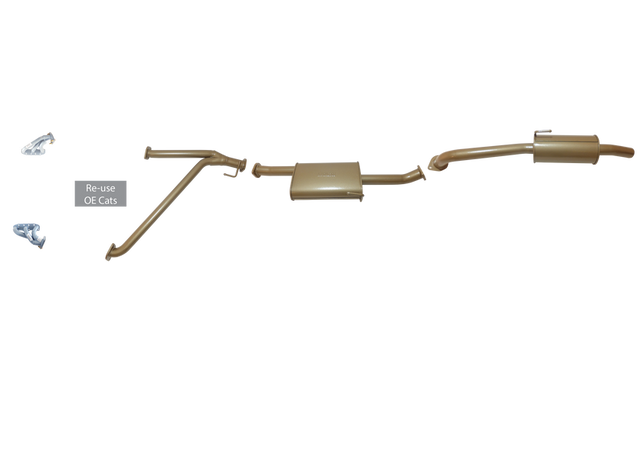 Pacemaker King Brown | Single 2.5" Exhaust with Headers | Nissan Navara D40 4.0L Petrol V6 | KB9415-HXMR