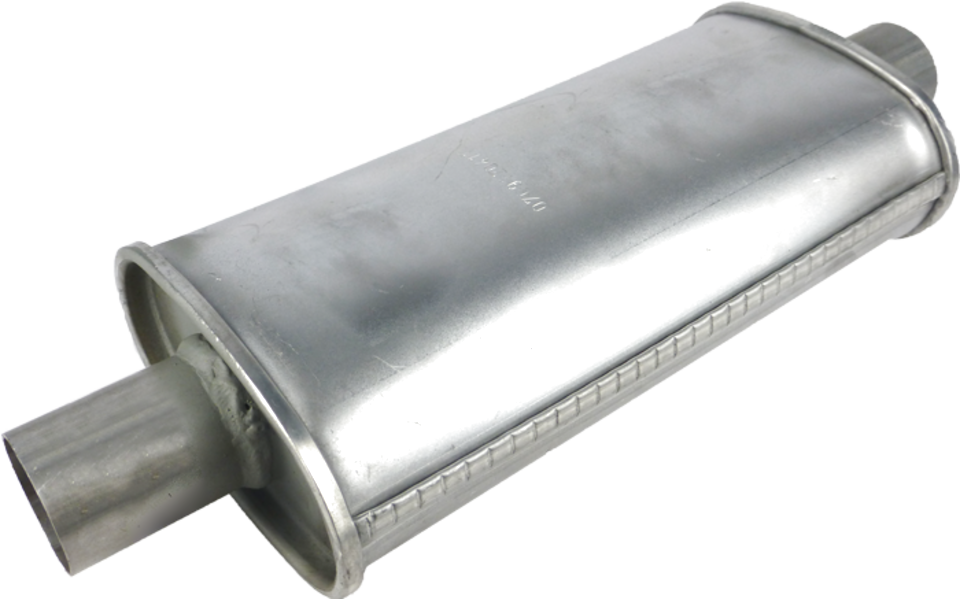 Redback Universal Muffler - 5" X 3" Oval - 16" Long C/C 2" Glass Packed