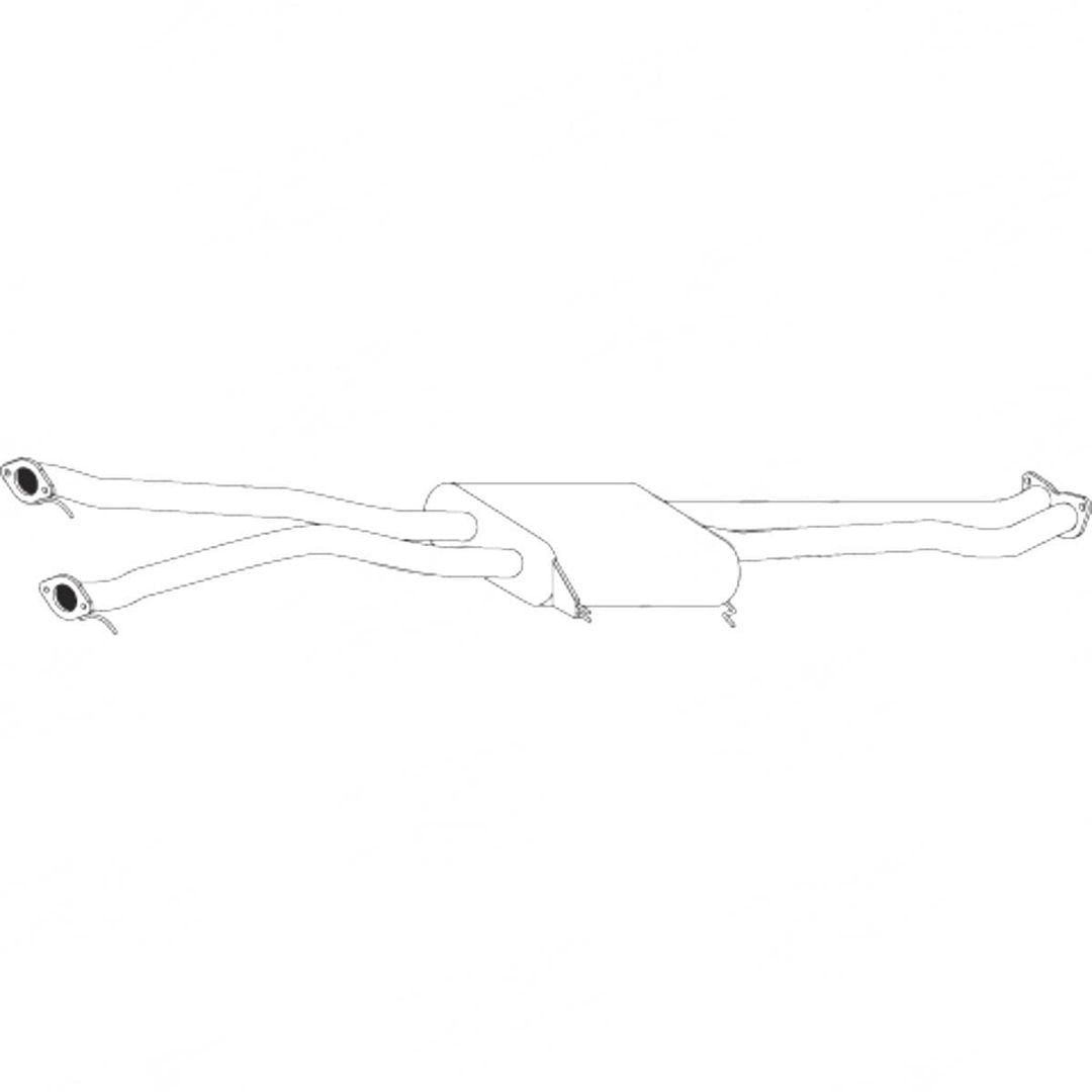 Standard Replacement - Mazda 929 HC (1989 - 1991) Sedan & Wagon (3.0L) Centre Muffler