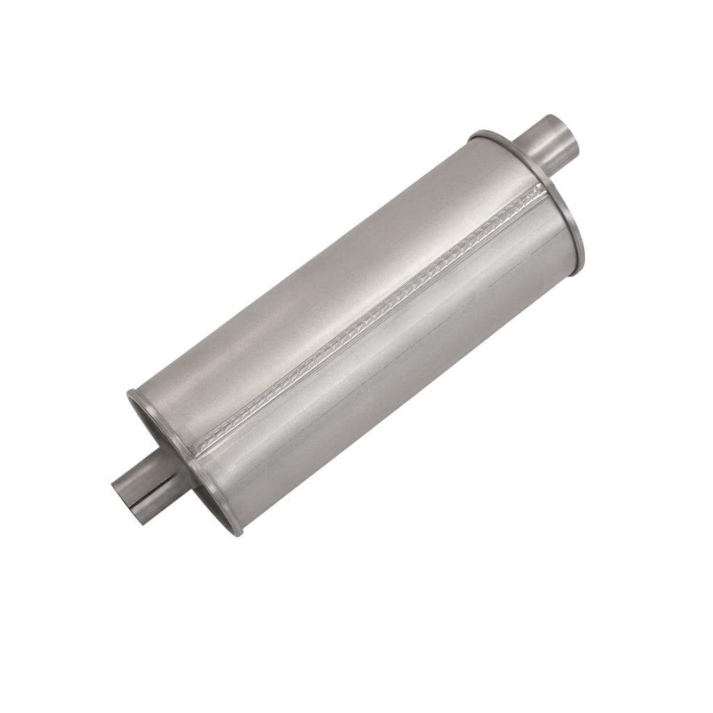 MSA Universal Muffler - 1.75" Inch 6" Round X 16" Long TripleFlow RH Offset/Offset