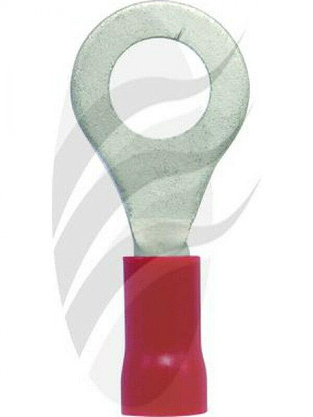 Jaylec - Pack Of 10 Ring Terminal 6mm Insul Pvc Std Crimp Red Use Te1106Bl