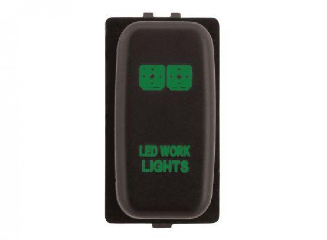 Hulk 4X4 - SWITCH PUSH BUTTON ON / OFF OE RPL 12V WORK LIGHT GREEN