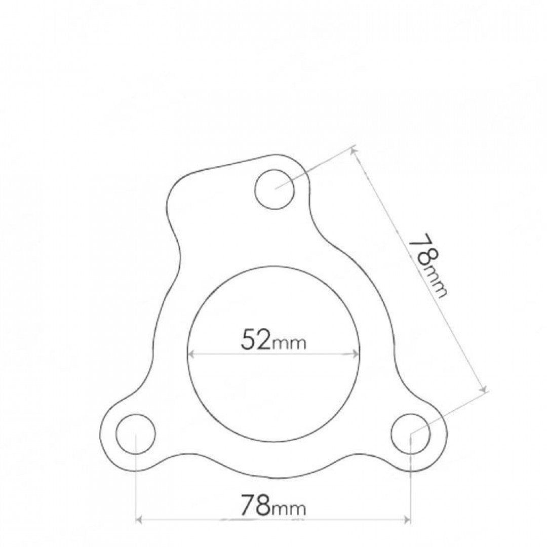 Flange Gasket - Suited For Ford Laser KF/KH & KJ/KL, Inside Diameter 52mm