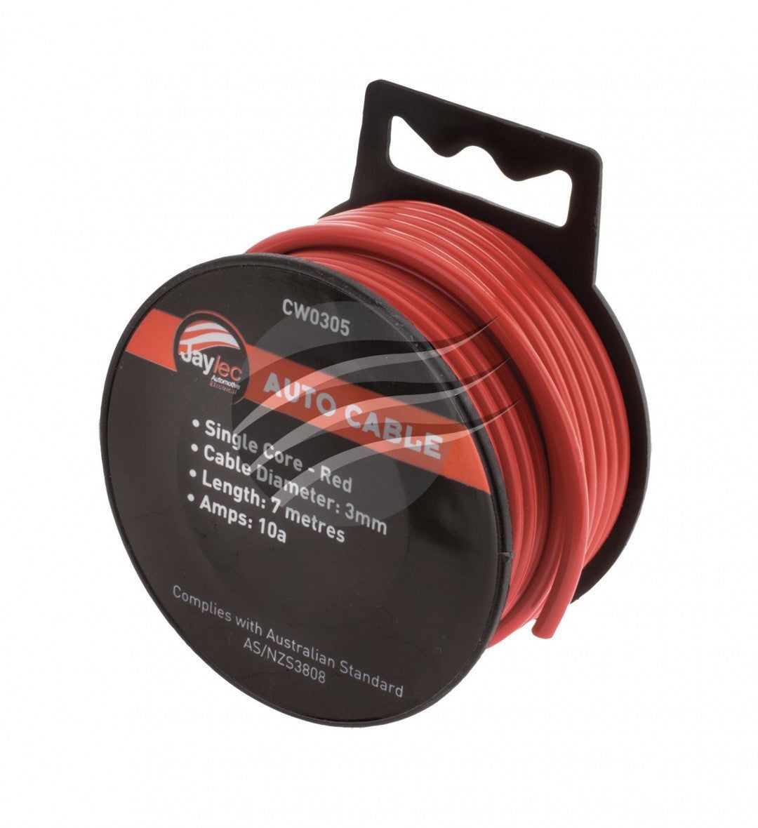 Jaylec - 3mm Single Core Cable Red 7 Metres & 10 Amps