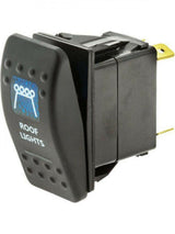 Jaylec - Switch Rocker On Off 12/24 Volts 20 Amps @ 12 Volts Roof Light Symbol Blue LED